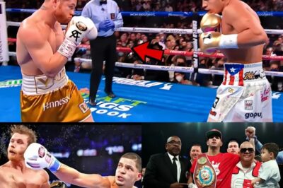 CAMPEÓN PIERDE CINTURONES: Edgar Belanga noquea a Canelo Álvarez en el 6to round, el joven de 23 años mostró todas sus habilidades a la afición.
