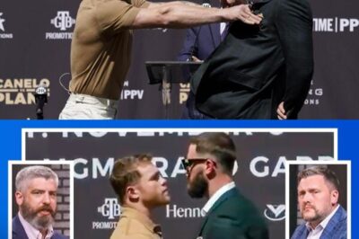 ¡Canelo y Plant se golpean en conferencia! Sangre, insultos y una rivalidad explosiva:El cara a cara entre Canelo Álvarez y Caleb Plant terminó en caos: golpes, sangre y declaraciones incendiarias. Descubre los detalles ocultos de la pelea, las verdaderas razones detrás del conflicto y lo que esto significa para la batalla más esperada del año. ¡No podrás creer lo que sucedió!