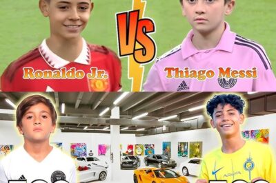 Thiago Messi vs. Cristiano Jr.: la batalla secreta por ser el hijo más millonario 🤑💎 Desde mansiones de lujo hasta autos blindados para niños, los hijos de Messi y Cristiano Ronaldo disfrutan de una vida digna de película. Pero… ¿quién realmente vive con más privilegios? Te revelamos los detalles más exclusivos de sus rutinas, sus escuelas millonarias y el impacto del legado de sus padres en su día a día. ⚽💰 ¡No vas a creer quién lleva la delantera!