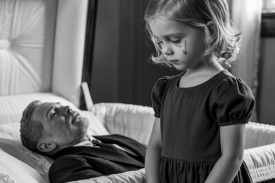 En el funeral de su padre, una niña mira el ataúd de su padre y grita que su padre solo está durmiendo: y entonces la multitud se enteró de algo terrible.