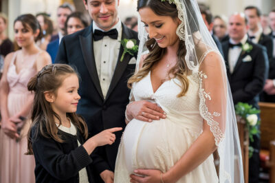 Un giro impactante en la boda soñada del multimillonario: “¡Miente sobre el bebé!” – La audaz revelación de la niña que dejó a todos sin palabras…
