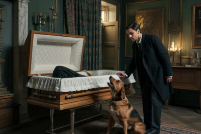 Un perro ladra al ataúd durante el funeral, el hijo, sospechando, lo abre y lo encuentra vacío – Historia del día