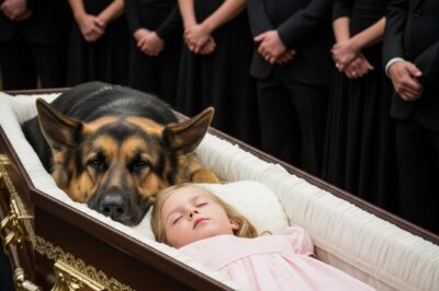 Un pastor alemán se negó a abandonar el ataúd de una niña; lo que sucedió después sorprendió a todos.