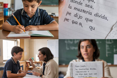 EL NIÑO QUE USABA SU TAREA COMO MENSAJE PARA SU PAPÁ DESAPARECIDO