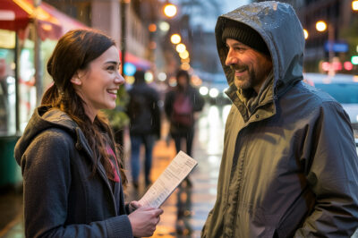 Tras alimentar a un hombre sin hogar con un shawarma y café, me entregó una nota que cambió mi vida