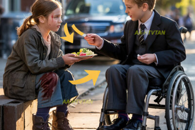 NIÑA MENDIGA COMPARTE SU COMIDA CON UN NIÑO EN SILLA DE RUEDAS, Y UN MILLONARIO LO VE… LO QUE SUCEDE DESPUÉS TE DEJARÁ SIN PALABRAS.