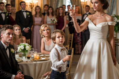 En la boda de mi hermano, su novia hizo un brindis impactante sobre mí… ¡Pero mi hijo de 9 años tomó el micrófono y dio un giro inesperado a la noche!