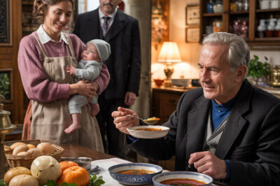 The rich man let a homeless woman with a baby into his house, and her borscht turned out to be so delicious that even the cold grandfather thawed and allowed her to stay