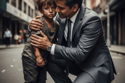 El muchacho le dijo al millonario: “No necesito dinero, sólo necesito que me abracen como a tu hijo”./th