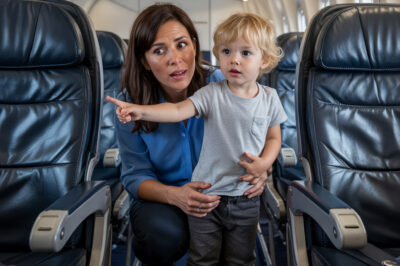 En ese instante de asombro en el aire, los ojos inocentes del niño se iluminaron de repente, mirando hacia adelante y gritando “¡Papá!” con entusiasmo. La madre miró la mano de su hijo y se quedó atónita.