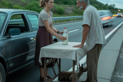 Comencé a comprar leche a un desconocido en la autopista — y entonces vi lo que escondía debajo de la mesa.