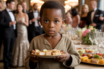 Niño negro sin hogar roba comida en una boda – Y la conmovedora historia detrás