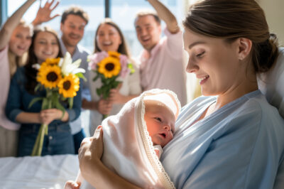 Bueno, mamá, ¿lista para conocer a papá? —sonrió la enfermera mientras me entregaba un pequeño bulto envuelto con esmero—. Mira, todos ya se han reunido bajo las ventanas con flores.