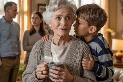 «Abuela, mamá y papá quieren usar tu dinero», susurró mi nieto, con los ojos muy abiertos. Fingí estar ofendida y salí de la habitación. Lo que sucedió después dejó a toda la familia sin palabras.