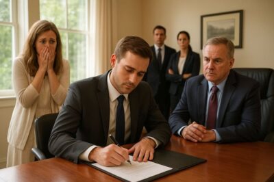 Un día después de perder a mi prometido en nuestra boda, lo sorprendí firmando papeles en la oficina de mi padre