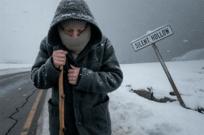 Una figura solitaria en la tormenta de nieve: ¿quién se atreve a avanzar?