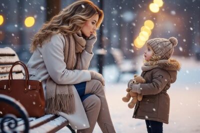 Una pequeña niña rubia, hermosa y delicada, le suplicó algo inesperado a la CEO en medio de la nieve helada, y lo que hizo la ejecutiva después rompió todos los corazones./th