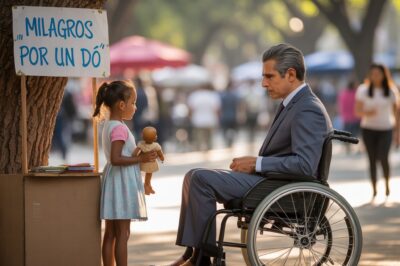 “Millonario en silla de ruedas desafía a niña pobre: ‘Si me curas, te adopto’ — Lo que ocurrió después dejó a México sin aliento 😲✨”