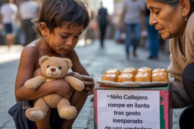 “Niño callejero rompe en llanto tras gesto inesperado de una vendedora de tortas” 😢🥪 🌆 Lo que parecía una simple tarde en la ciudad se convirtió en una lección de vida inolvidable. Una mujer mayor le dio más que comida a un niño sin hogar: le devolvió la esperanza. Descubre cómo un pequeño acto de bondad puede cambiarlo todo 💖✨
