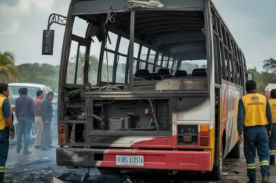 🚨🔥 “La Noche que el Fuego se Llevó 41 Vidas: El Trágico Choque en Tabasco que Sacudió a México” 🔥🚨