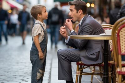 Señor, ¿puedo tener sus sobras?” y momentos después, vio algo que lo hizo pedir ayuda.