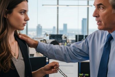 Una mujer joven usó el collar de su madre en una entrevista de trabajo, sin saber que cuando el empleador lo viera, se quedaría en silencio, completamente sorprendido por la visión de algo que creía perdido para siempre.