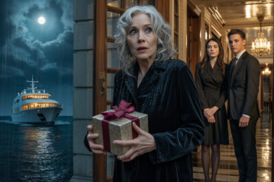 “Es hora de conocer a los tiburones”, susurró mi nuera antes de empujarme por la borda del yate. Mi hijo observó, sonriendo mientras el mar me tragaba. Pero cuando regresaron a la mansión, empapados de victoria, yo los estaba esperando—con un “regalo”.