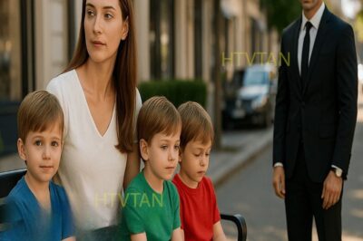 Multimillonario ve a su exnovia esperando un Uber con 3 niños idénticos a él…