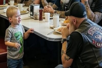 Un pequeño niño se acercó a nuestra mesa de motociclistas y preguntó: “¿Pueden matar a mi padrastro por mí?”…