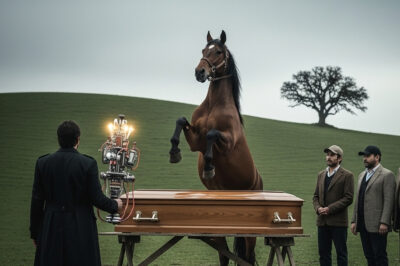 El día del funeral de mi esposo, su caballo rompió la tapa del ataúd. Todos pensaron que había enloquecido del dolor, pero lo que vimos dentro nos dejó en shock.
