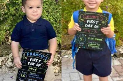 Francisca Lachapel presume con orgullo el primer día de clases de sus pequeños