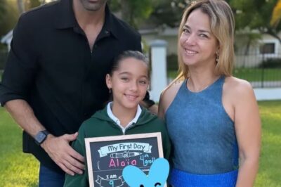 Alaïa volvió a juntar a sus padres Adamari López y Toni Costa para su primer día de clases