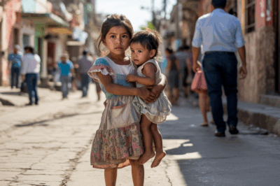 La niña pobre de México suplica trabajo para salvar a su hermanita del hambre