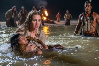HIJO DEL COMANCHE SE AHOGA… ¡Y SÓLO LA MUJER BLANCA CAPTURADA COMO ENEMIGA SALTA PARA SALVAR!…