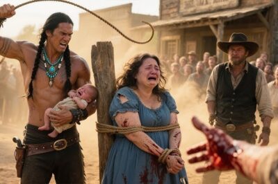 El marido golpeó a la joven gorda en público — hasta que un apache gigante le quitó el bebé de las…