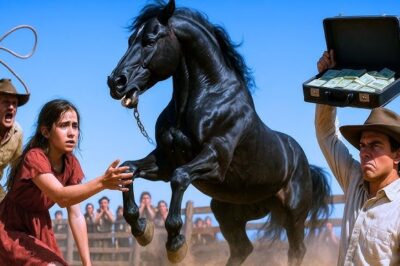 Un caballo salvaje encadenado. Su arrogante dueño lanza un desafío imposible. 10 millones para quien consiga montarlo.