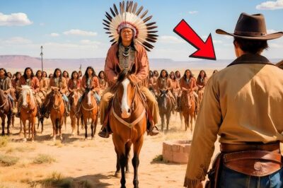 Ranchero da agua a nativo herido — Al día siguiente, llegan tribus enteras a caballo…..