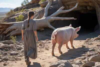 La hija del granjero siguió al cerdo una mañana… Lo que encontró lo cambió todo…