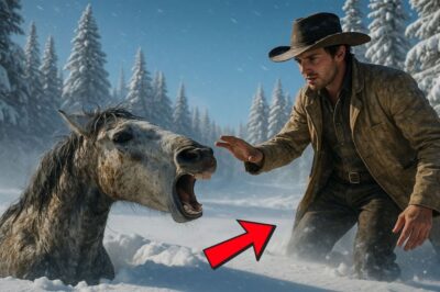 Vaquero pobre halla yegua preñada enterrada en nieve – su hallazgo sorprendió al pueblo…