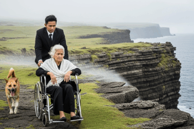 «El hijo adinerado empujó a su madre paralizada por un acantilado, pero olvidó algo que lo haría arrepentirse.»