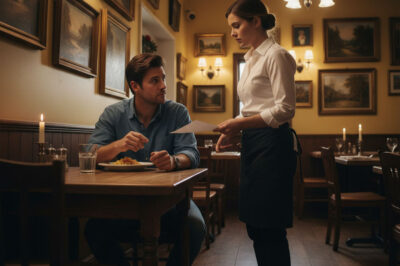 MILLONARIO DISFRAZADO PIDE TACO – MESERA LE DA UNA NOTA QUE LO DEJA PARALIZADO