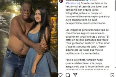 El aspecto físico de este señor mayor que atrajo el interés de esta hermosa jovencita