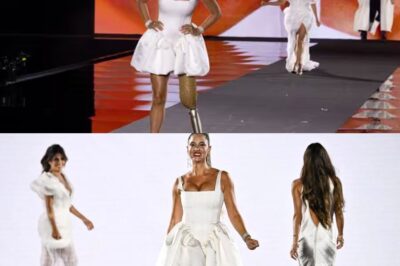 Así llegó Daniela Alvarez con una sola pierna al desfile de pasarela en Paris