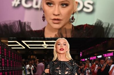 Christina Aguilera se desnuda con medias de rejilla y una camiseta