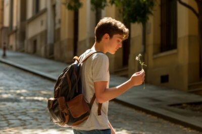 Cada tarde, al salir de la secundaria, Tomás caminaba por las calles empedradas con su mochila colgando de un solo hombro y una flor silvestre cuidadosamente protegida entre sus dedos. No importaba si llovía, si el viento le azotaba el rostro o si el calor hacía insoportable el trayecto: ese era su ritual, inquebrantable, casi sagrado.