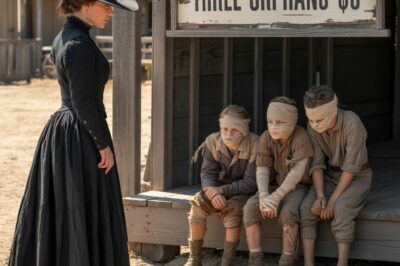 Una viuda solitaria compró 3 huérfanos con sacos en la cabeza y se los llevó cuando uno de ellos…