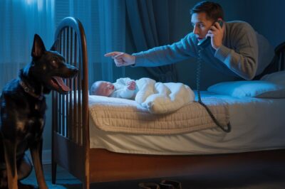 Todas las noches, el perro negro de la casa le gruñía al recién nacido, lo que hacía que el padre sospechara. Inmediatamente llamó a la policía, y a partir de entonces, descubrieron la horrible verdad debajo de la cama