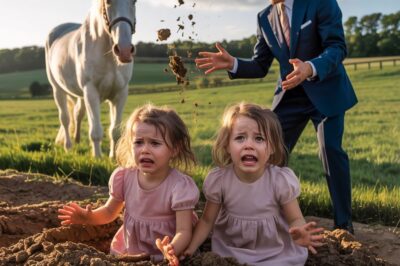 HOMBRE RICO ENTIERRA A LA FUERZA A SUS HIJAS GEMELAS, pero el CABALLO lo vio todo y HACE ALGO…