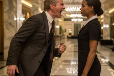 “¡Arrodíllate y limpia mis zapatos ahora mismo!” El multimillonario le gritó a la camarera negra, pero su respuesta lo dejó atónito…