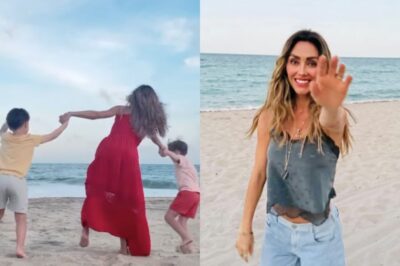 Anahí quiso compartir un tierno video con sus hijos desde la playa, y las redes terminaron criticándola!